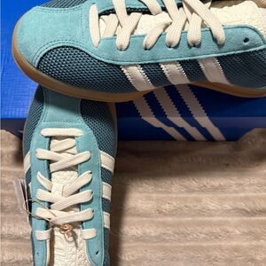 adidas Blue and Cream Athletic Shoes
